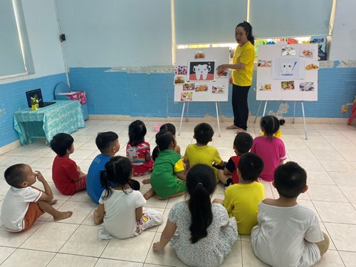 Trường Mầm Non 8 - Ngày 10/4/2024 tổ chức thực hiện tiết học: Bé tìm hiểu vệ sinh răng miệng